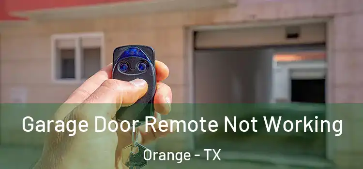  Garage Door Remote Not Working Orange - TX